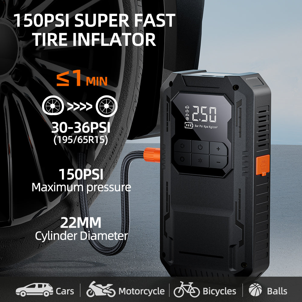 X4 Booster™ Jump Start Tire Inflator Power Bank