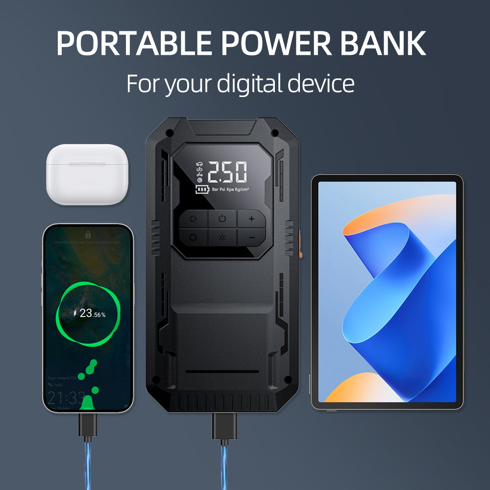 X4 Booster™ Jump Start Tire Inflator Power Bank